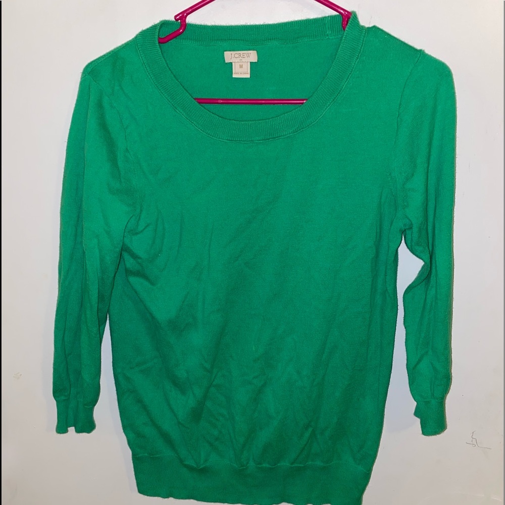 J Crew Green Popover Shirt